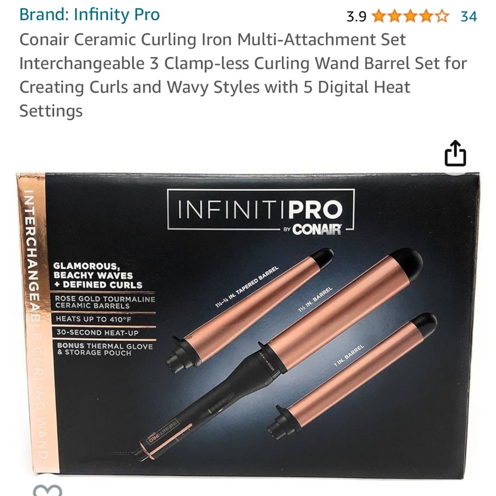Conair Infiniti Pro Curling Iron Set